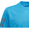 Adidas 3-Stripes Club Blue Boys Short Sleeve Crew Tennis Shirt