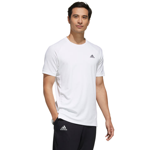 Adidas HEAT.RDY Color Block White Mens Short Sleeve Crew Tennis Shirt