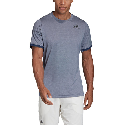 Adidas FreeLift Tech Indigo Mens Short Sleeve Crew Tennis Shirt