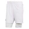 Adidas 2n1 HEAT.RDY White Mens Tennis Shorts