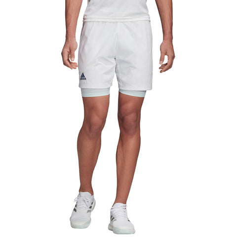 Adidas 2n1 HEAT.RDY White Mens Tennis Shorts