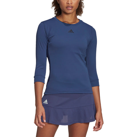 Adidas HEAT.RDY Three-Quarter Sleeve Blue Womens Shirt