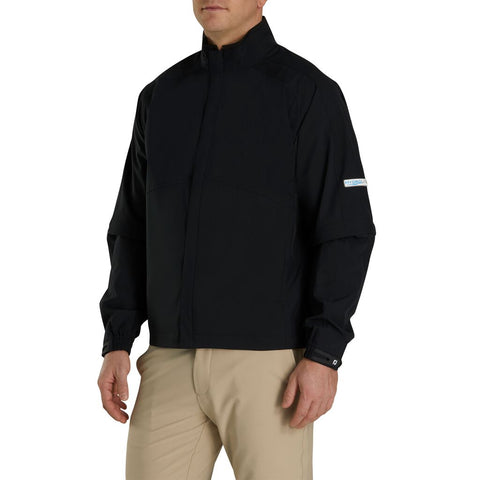 FootJoy HydroLite Black Mens Rain Jacket with Zip Off Sleeves