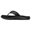 Teva Voya Black Leather Womens Flip Flops