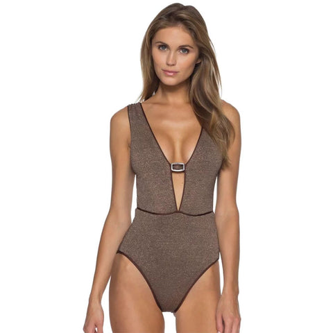 Becca High Waist One Piece Womens Swimwear