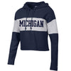 Champion UofM Reverse Weave Womens Cropped Hoodie