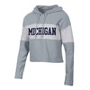 Champion UofM Reverse Weave Womens Cropped Hoodie