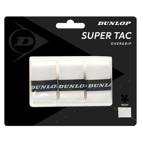 Dunlop Super Tac 3 Pack White Tennis Overgrip