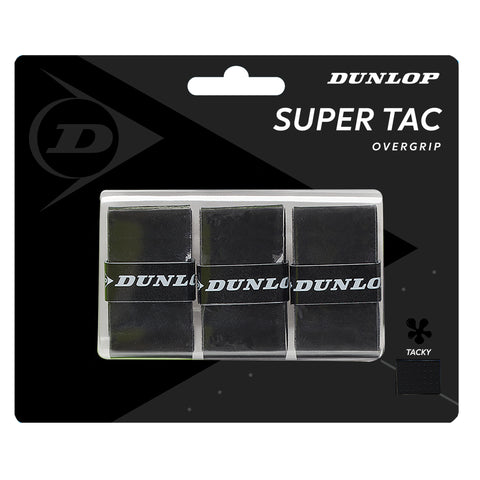 Dunlop Super Tac 3 Pack Black Tennis Overgrip