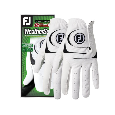 FootJoy WeatherSof White 2 pack Mens Left Hand Golf Glove