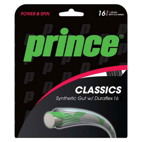 Prince Synthetic Gut 16 Duraflex Black Tennis String