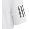 Adidas 3-Stripes Club White Boys Short Sleeve Crew Tennis Shirt